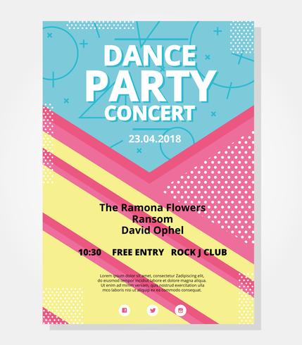 Abstract concert poster sjabloon vector