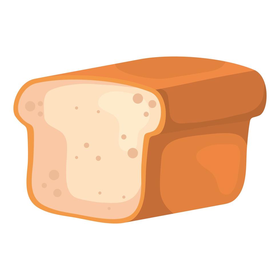 brood toast van bakkerij geïsoleerde stijl pictogram vector design