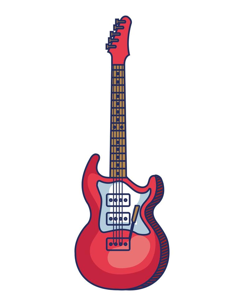 elektrische gitaar instrument muzikaal pictogram vector