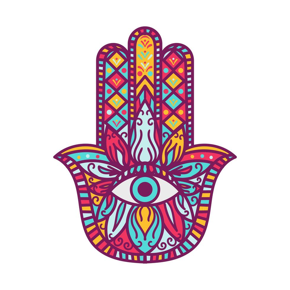 hamsa, fatima hand illustratie vector