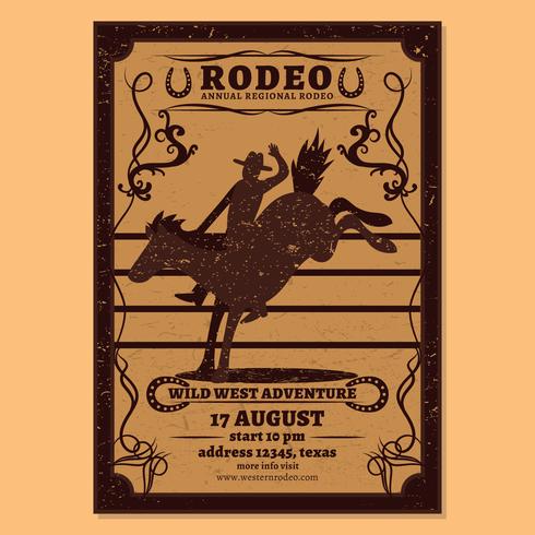 rodeo flyer vector