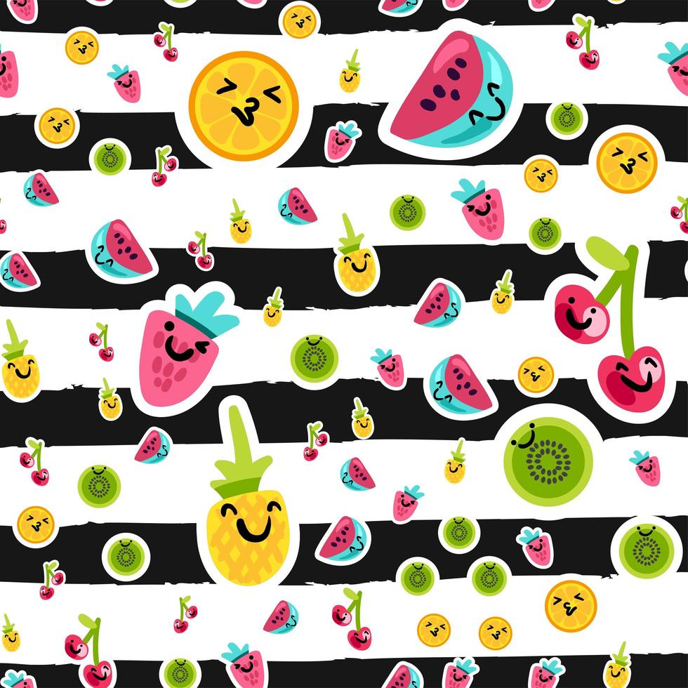 kleuren fruit naadloze vector patroon