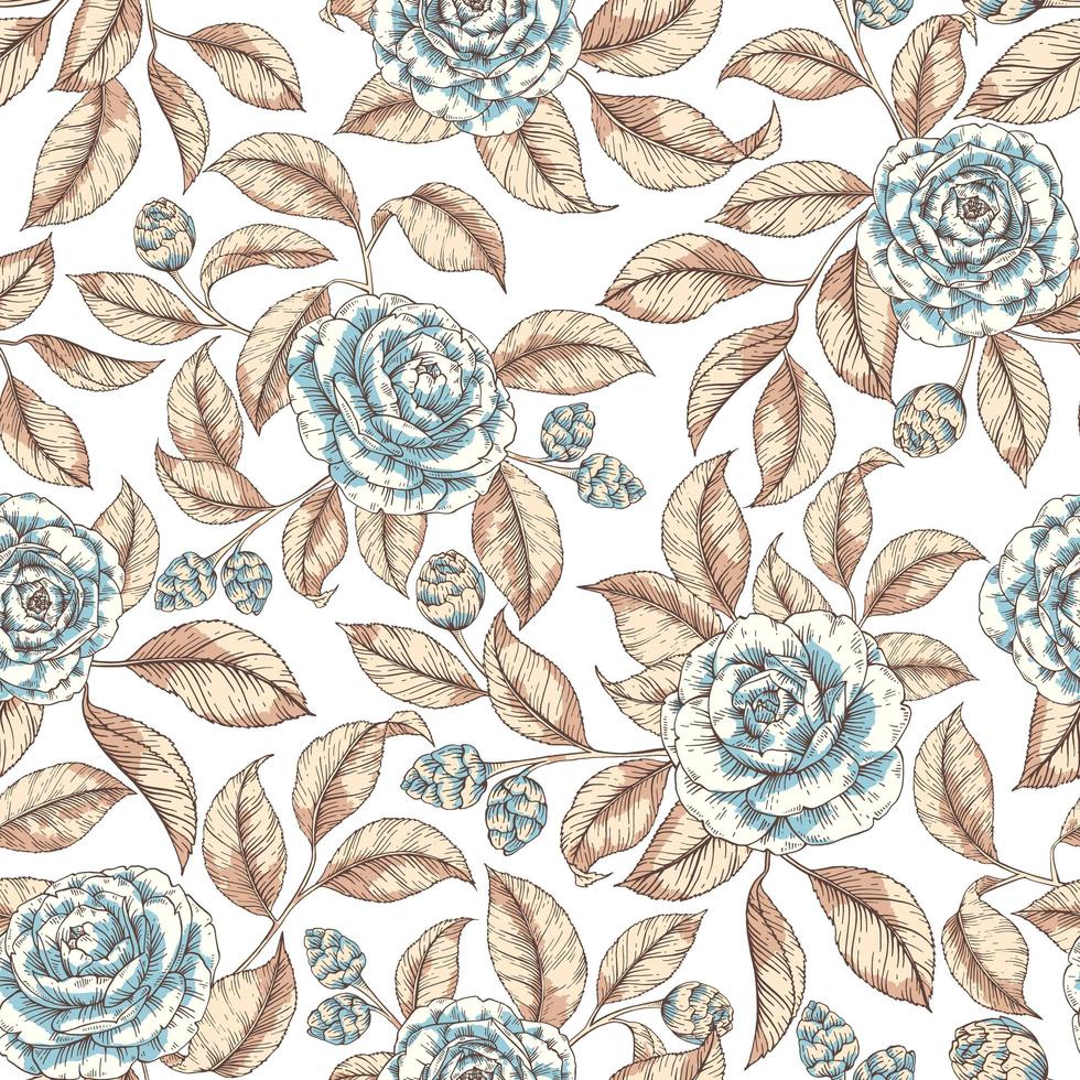 retro bloemen naadloos patroon vector