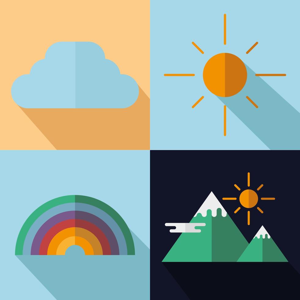 weer icon set vector