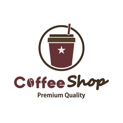 Koffie winkel logo sjabloon vector