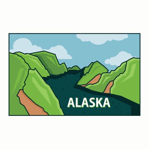 Alaska briefkaart vector