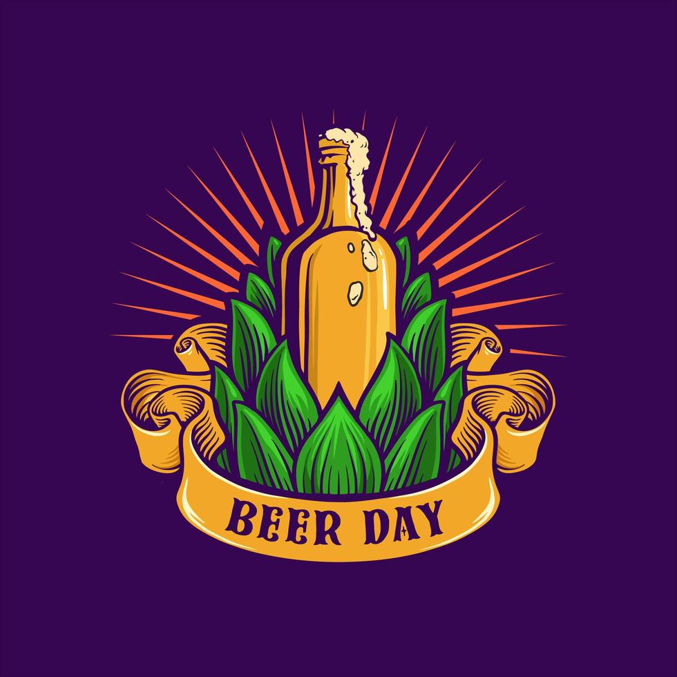 bier dag banner illustratie vector