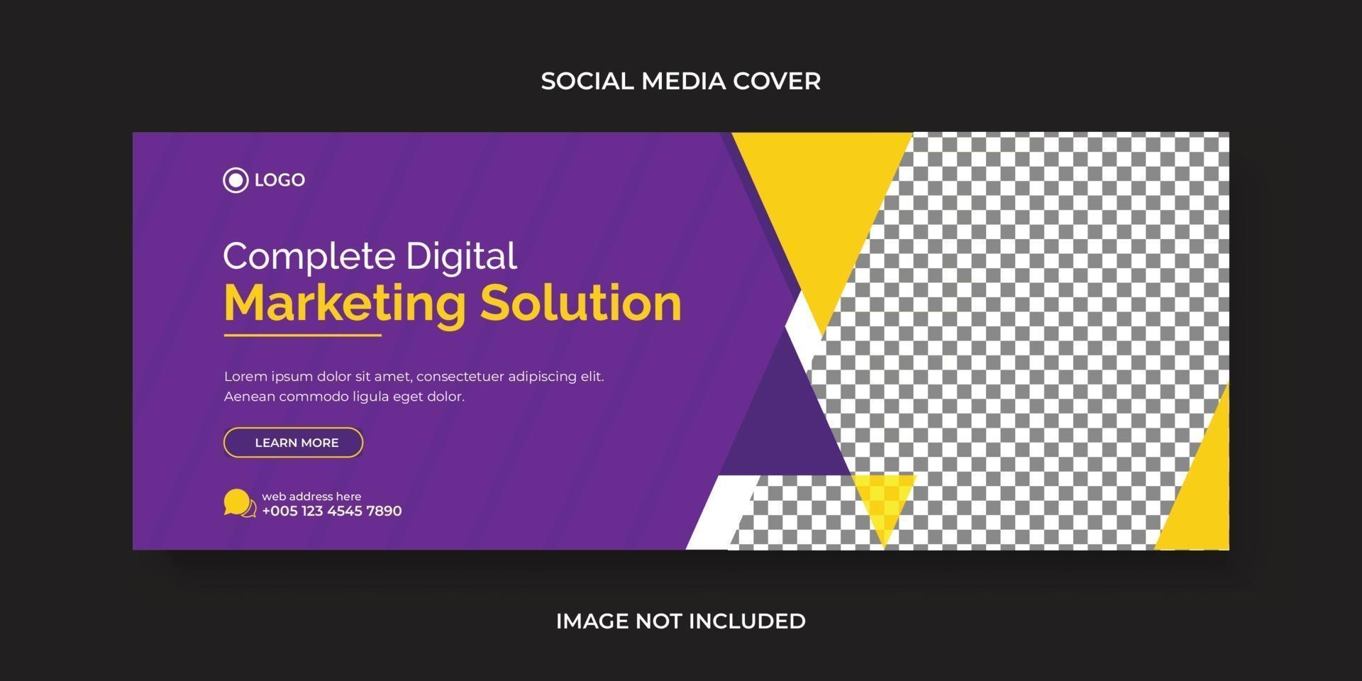 zakelijke en digitale zakelijke marketingpromotie op sociale media vector