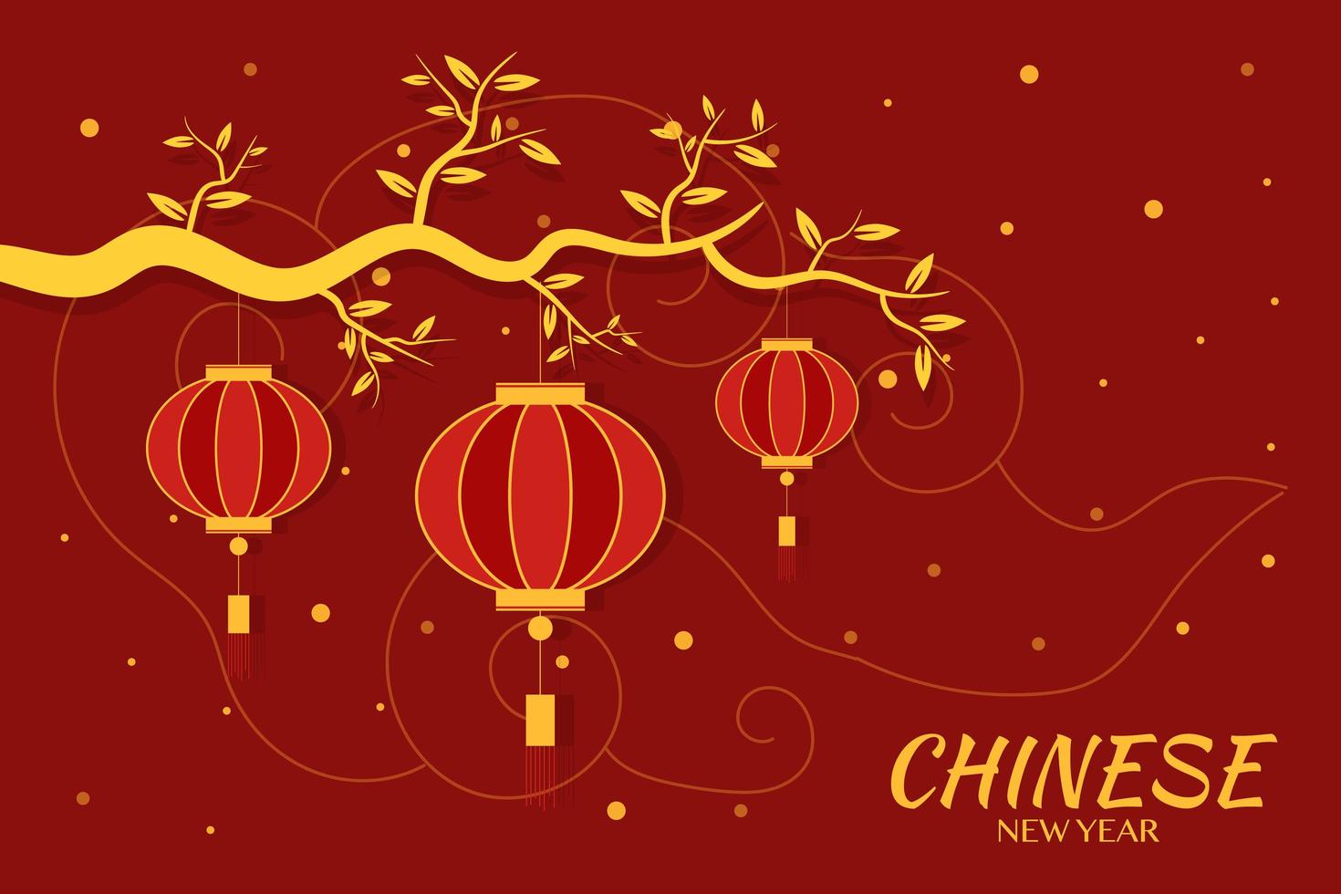 Chinees Nieuwjaar achtergrond vector