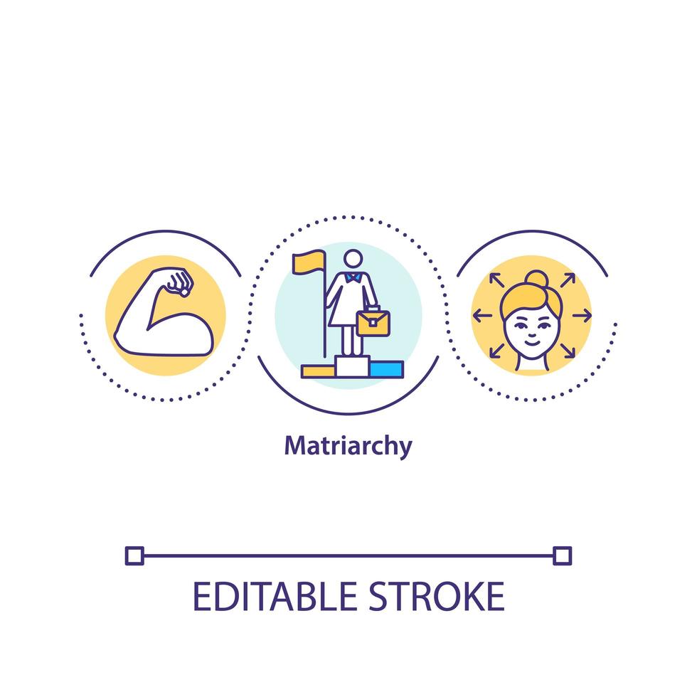 matriarchie concept pictogram vector