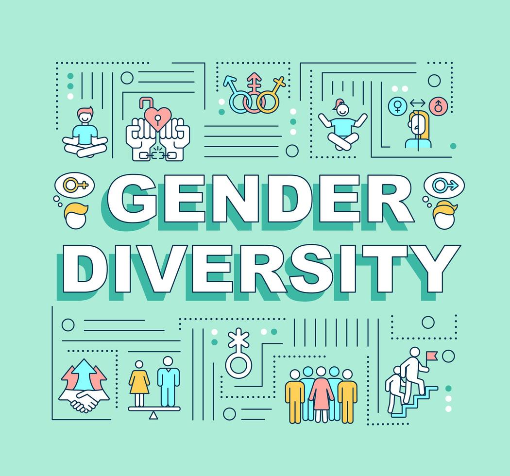 genderdiversiteit woord concepten banner vector