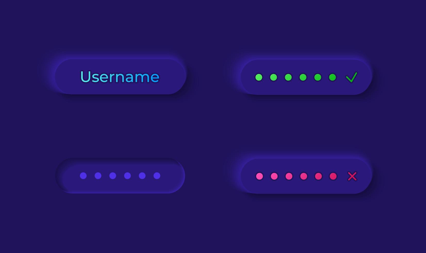 gebruikerslogin ui-elementenkit vector