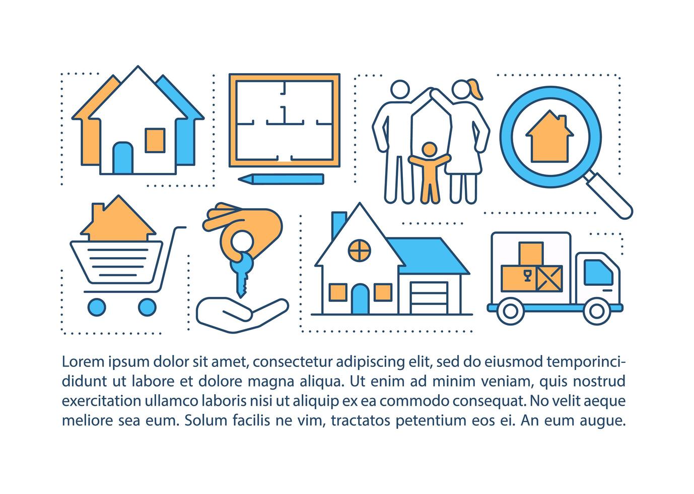 huisjacht concept pictogram met tekst vector