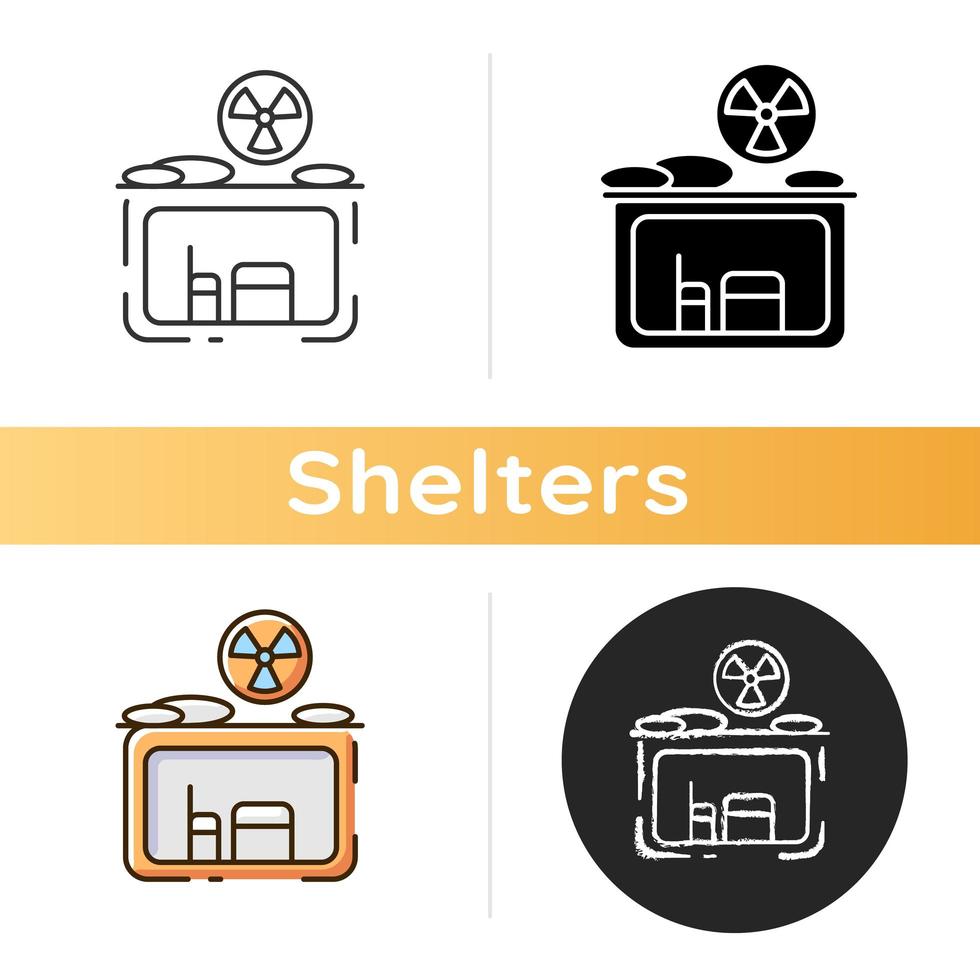 Schuilkelder pictogram vector