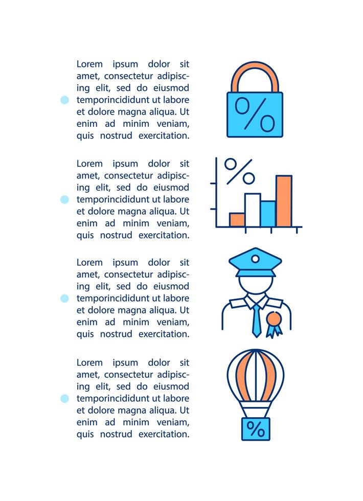 soorten hypotheek concept pictogram met tekst vector