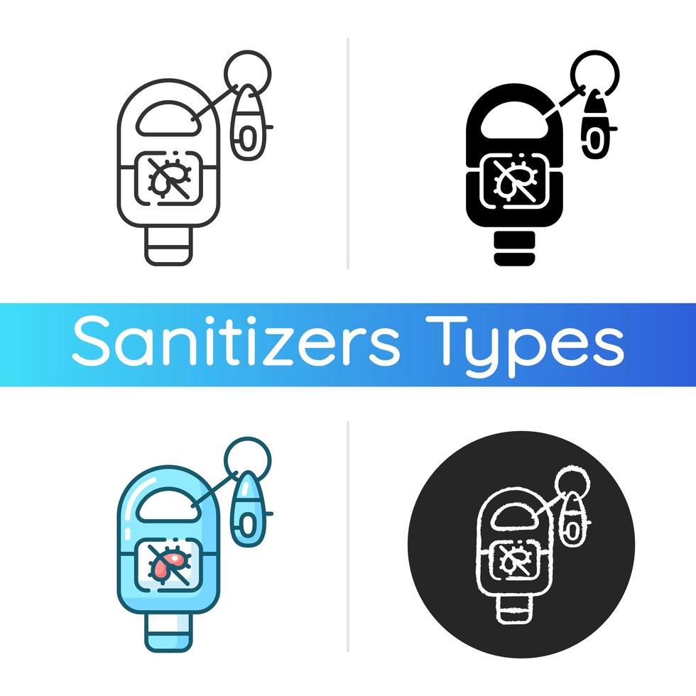 sleutelhanger ontsmettingsmiddel pictogram vector