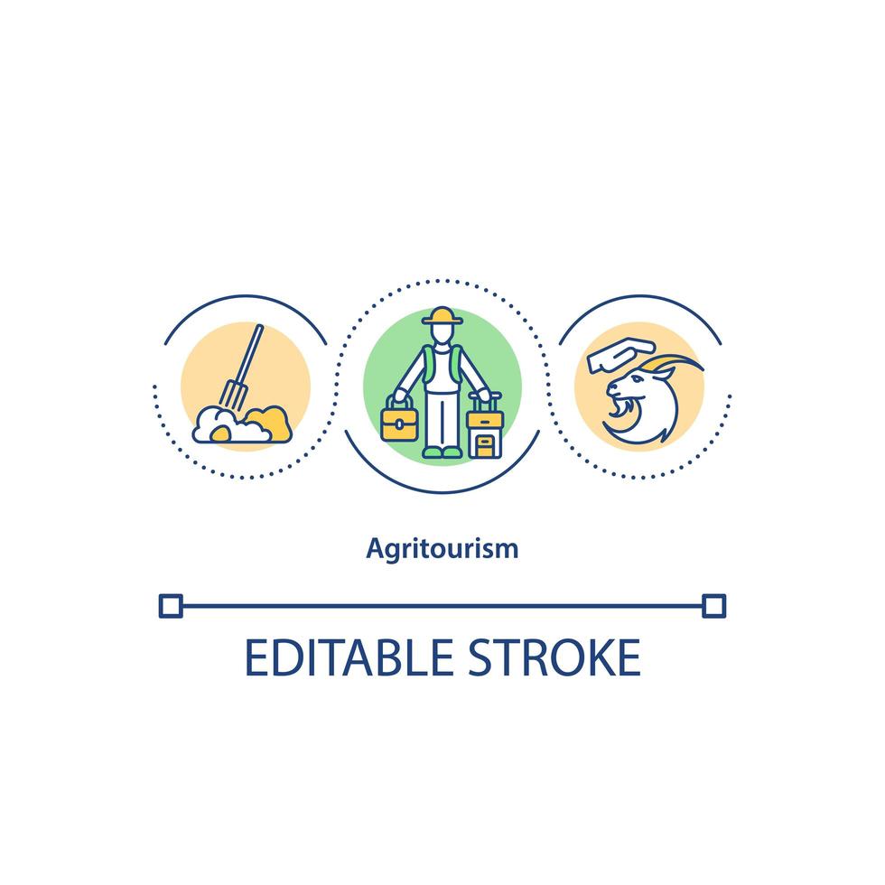 agrotoerisme concept pictogram vector