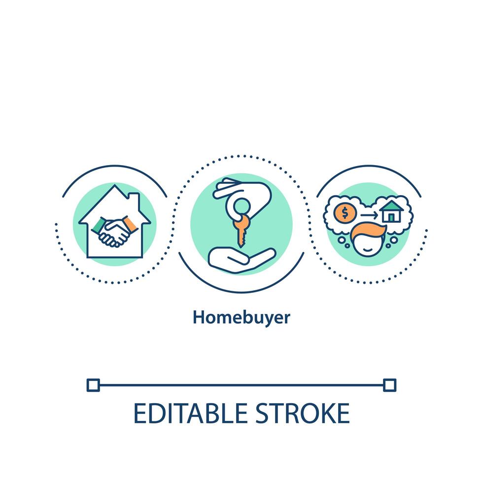 homebuyer concept pictogram vector