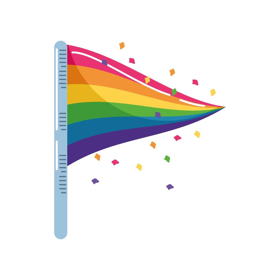 gay pride-vlag op witte achtergrond vector