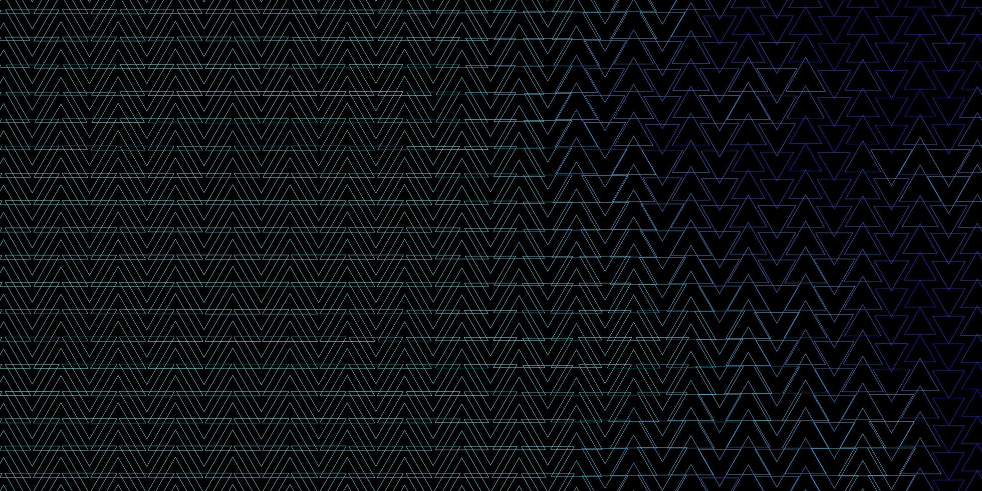 donkerblauwe vectorlay-out met lijnen, driehoeken. vector