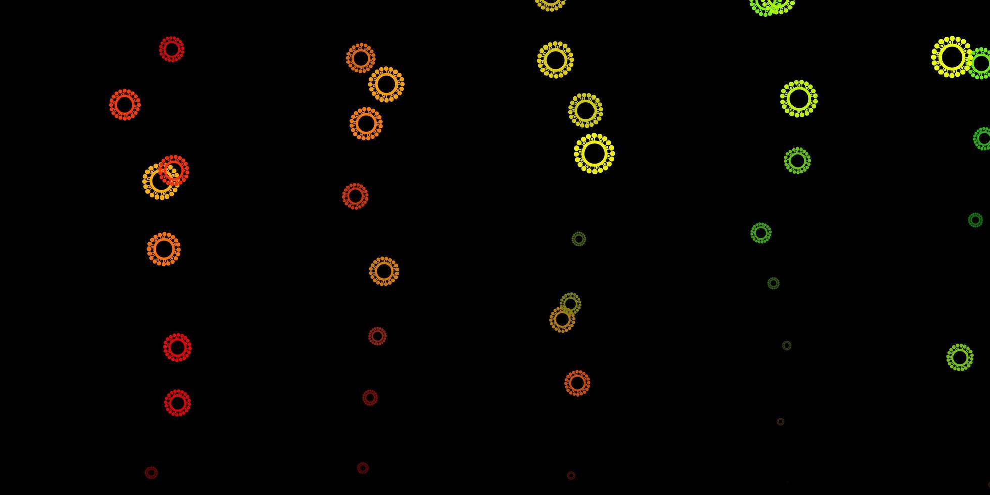 donkergroen, geel vectormalplaatje met grieptekens. vector