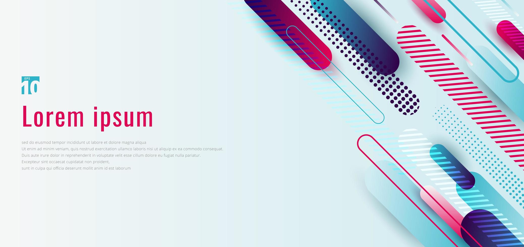 banner web ontwerpsjabloon in dynamisch blauw en roze vector