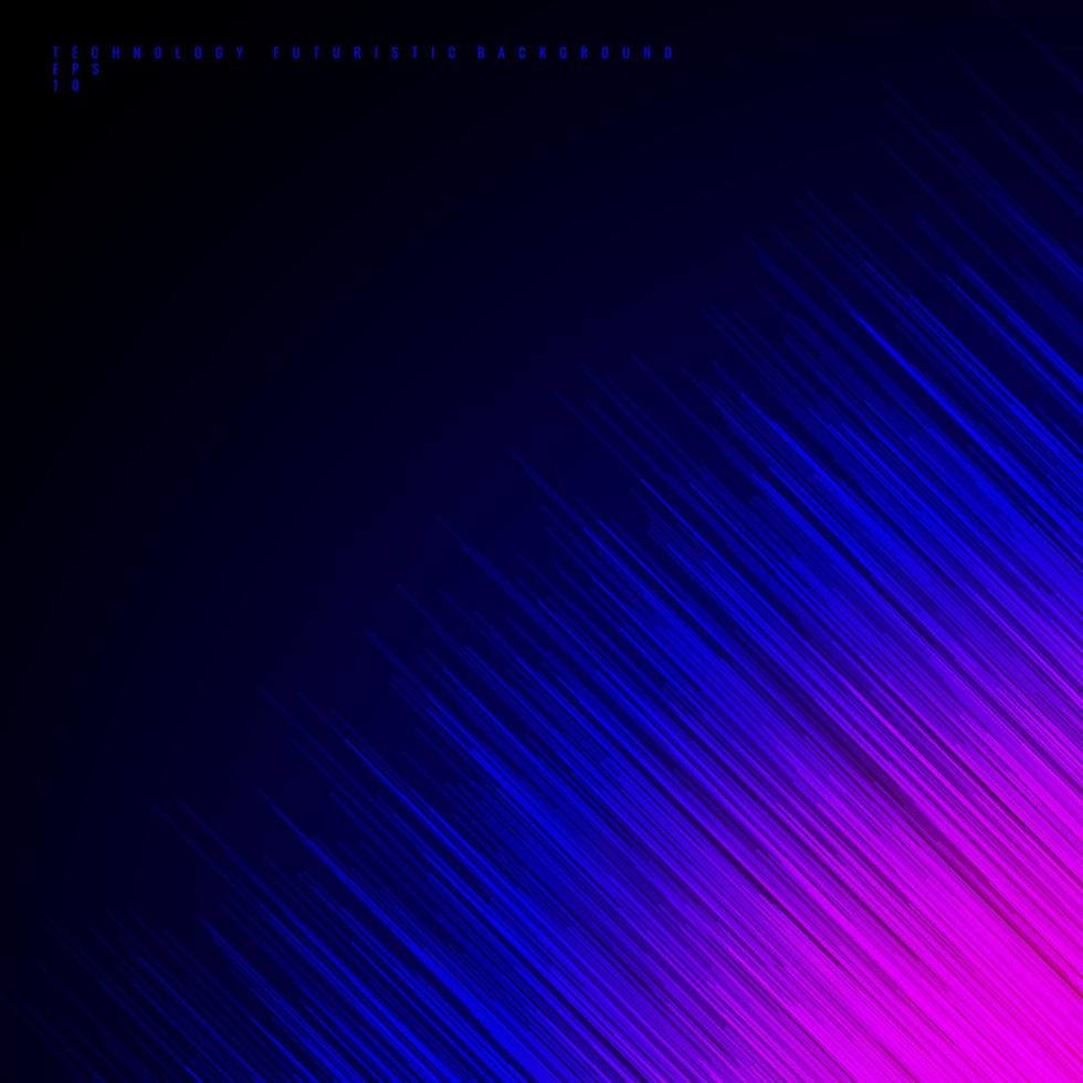 abstracte diagonale lijnen op blauw en roze achtergrondtechnologie futuristisch concept. vector