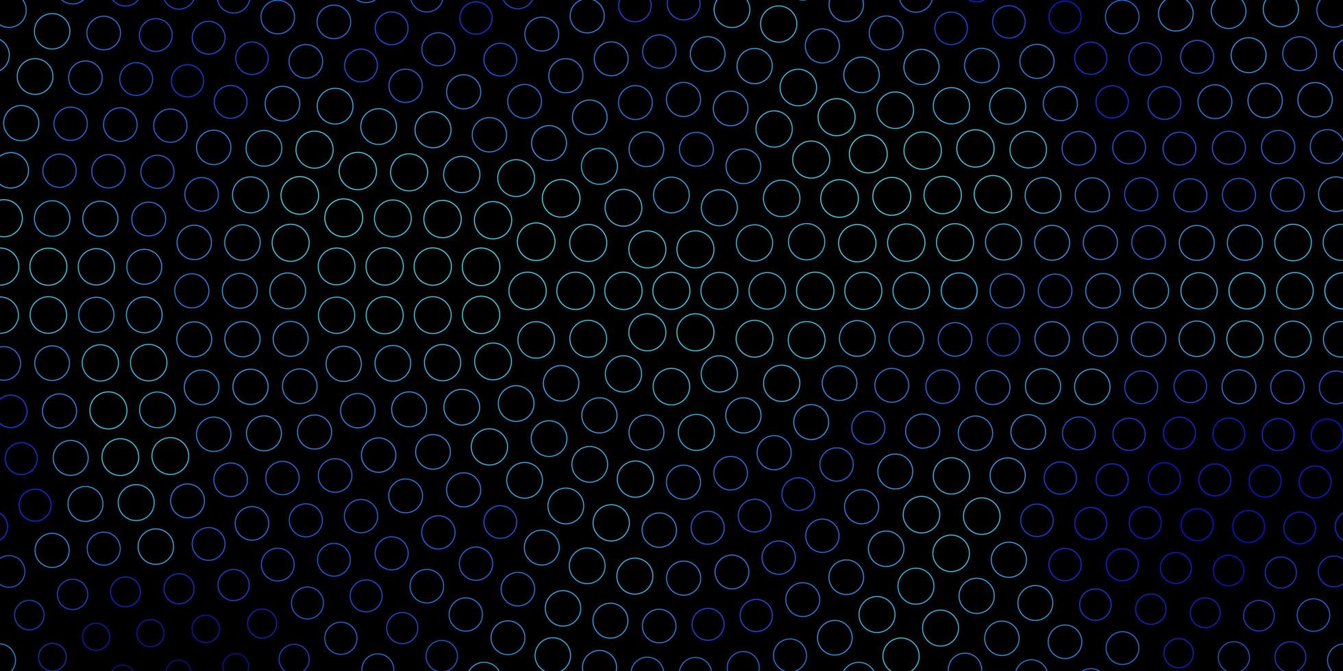 donkerblauw vectorpatroon met bollen. vector