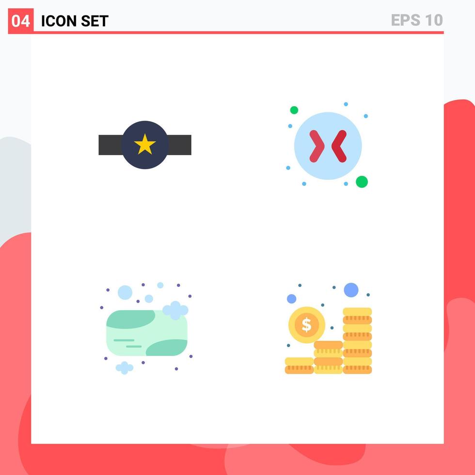 reeks van 4 modern ui pictogrammen symbolen tekens voor rang bad zeep rang verandering pijlen schoon bewerkbare vector ontwerp elementen
