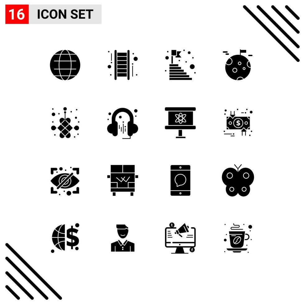 voorraad vector icoon pak van 16 lijn tekens en symbolen voor Chinese reusachtig leeftijd gas- succes bewerkbare vector ontwerp elementen