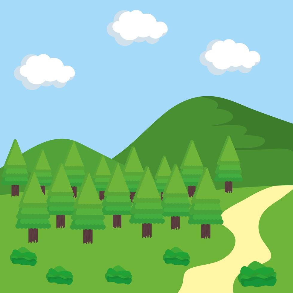 outdoor landschapsscène vector