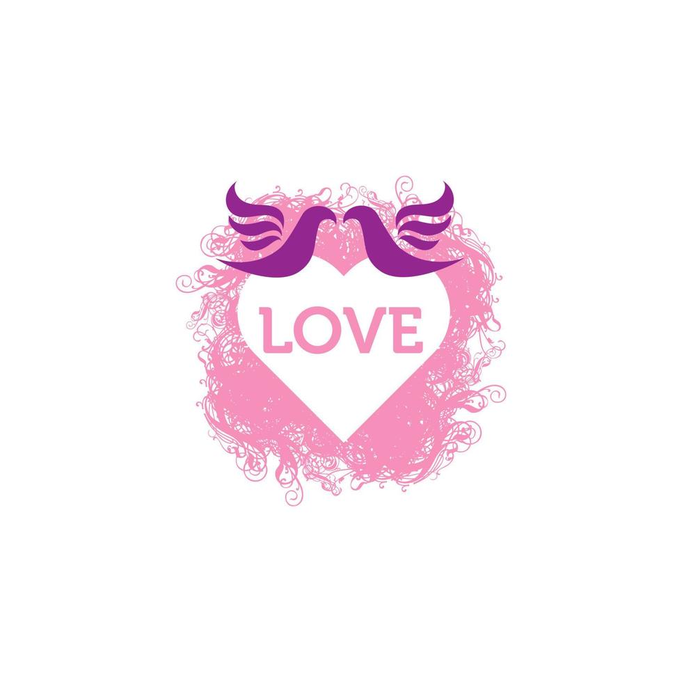 vogelstand liefde logo - vector illustratie, embleem ontwerp Aan wit achtergrond