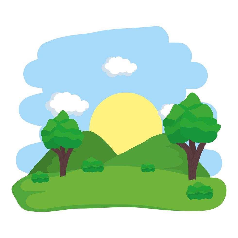 outdoor landschapsscène vector