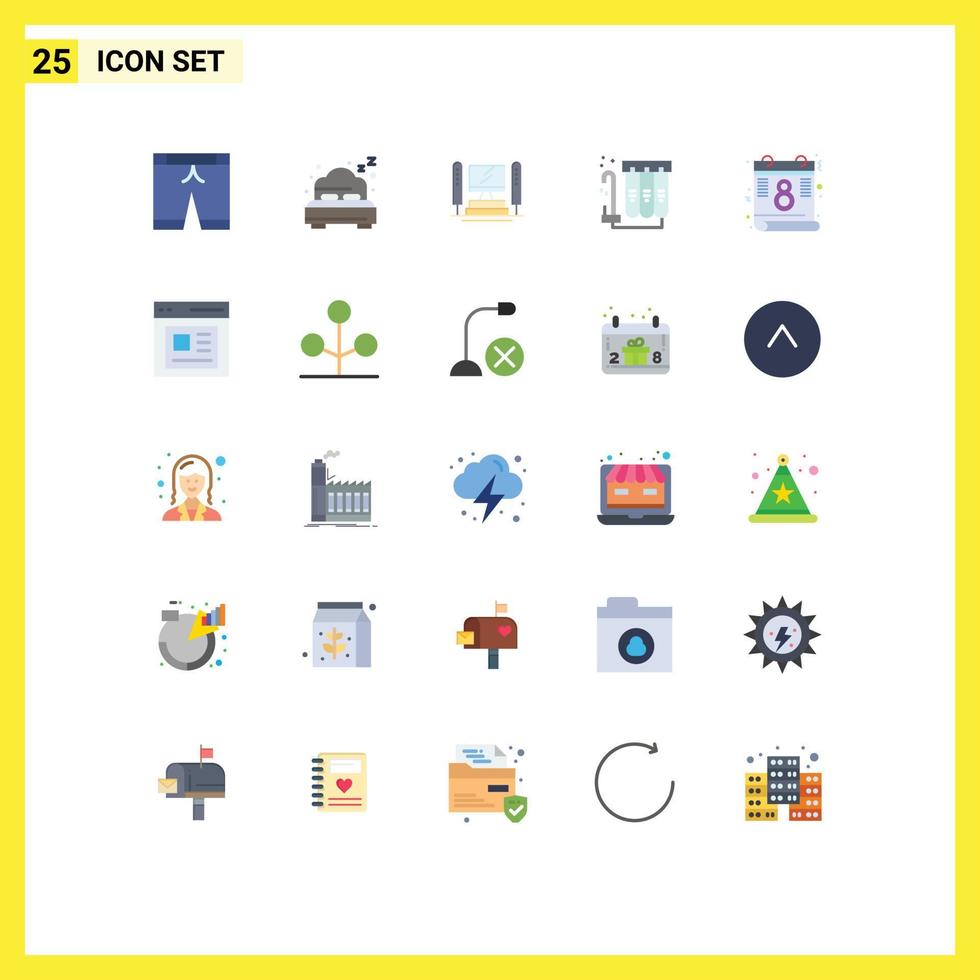 reeks van 25 modern ui pictogrammen symbolen tekens voor communicatie dag server kalender Zuivering bewerkbare vector ontwerp elementen