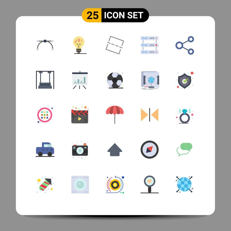 25 gebruiker koppel vlak kleur pak van modern tekens en symbolen van sharing koppeling foto aansluiten multimedia bewerkbare vector ontwerp elementen