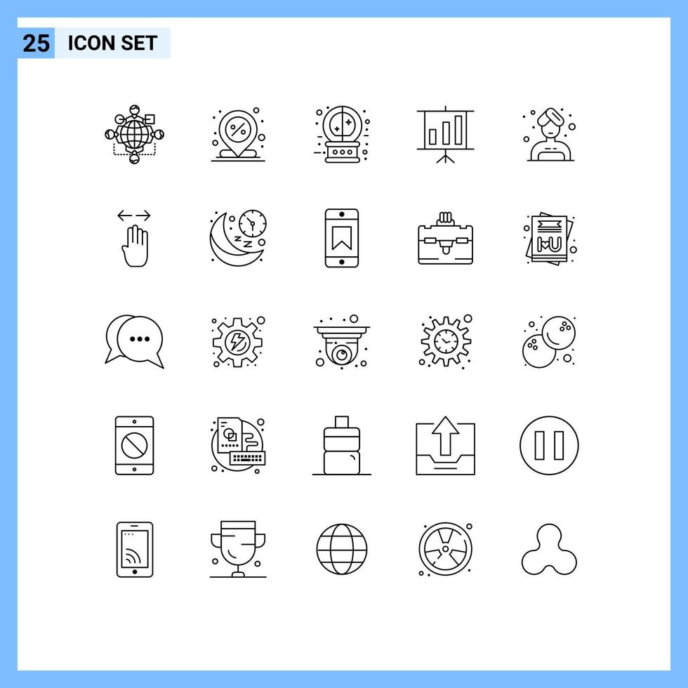 25 creatief pictogrammen modern tekens en symbolen van vrouw tabel procent bedrijf halloween bewerkbare vector ontwerp elementen