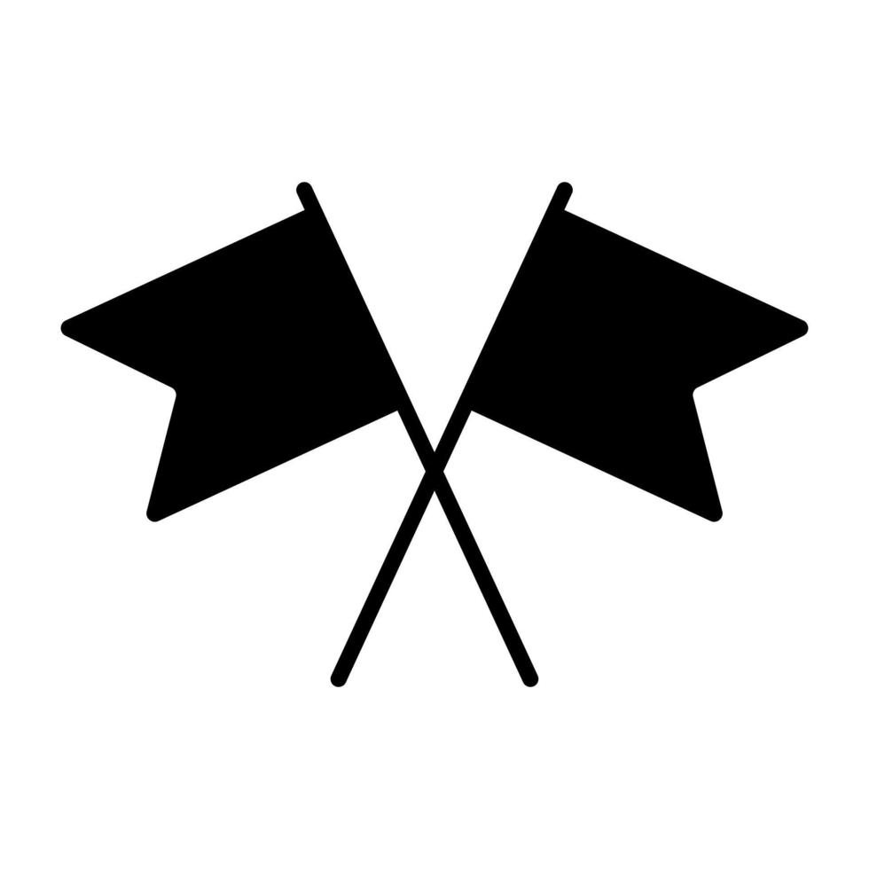 perfect ontwerp icoon van kruis vlaggen vector