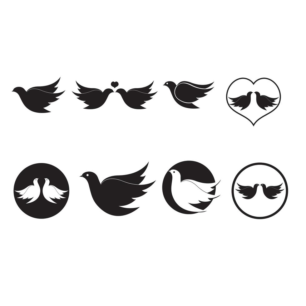 vogel duif logo sjabloon vectorillustratie vector