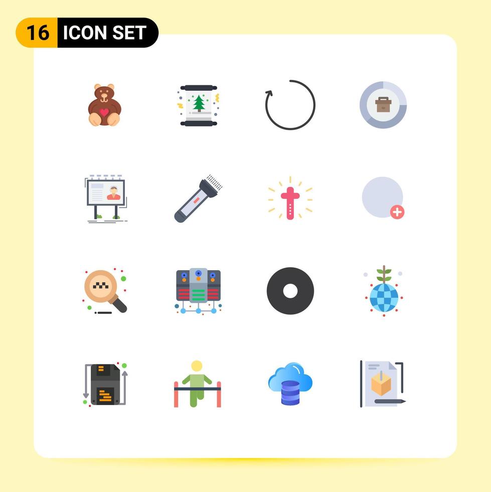 pak van 16 modern vlak kleuren tekens en symbolen voor web afdrukken media zo net zo advertentie diagram winter gegevens analyse bewerkbare pak van creatief vector ontwerp elementen