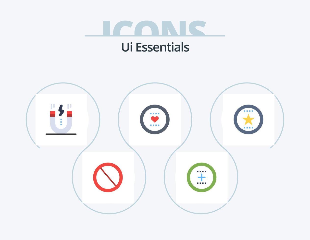 ui essentials vlak icoon pak 5 icoon ontwerp. Leuk vinden. favoriet. plus. snap. koppel vector