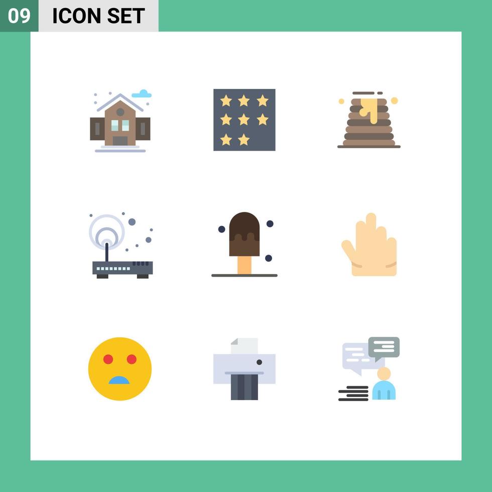 reeks van 9 modern ui pictogrammen symbolen tekens voor room punt Canada netwerk toegang bewerkbare vector ontwerp elementen