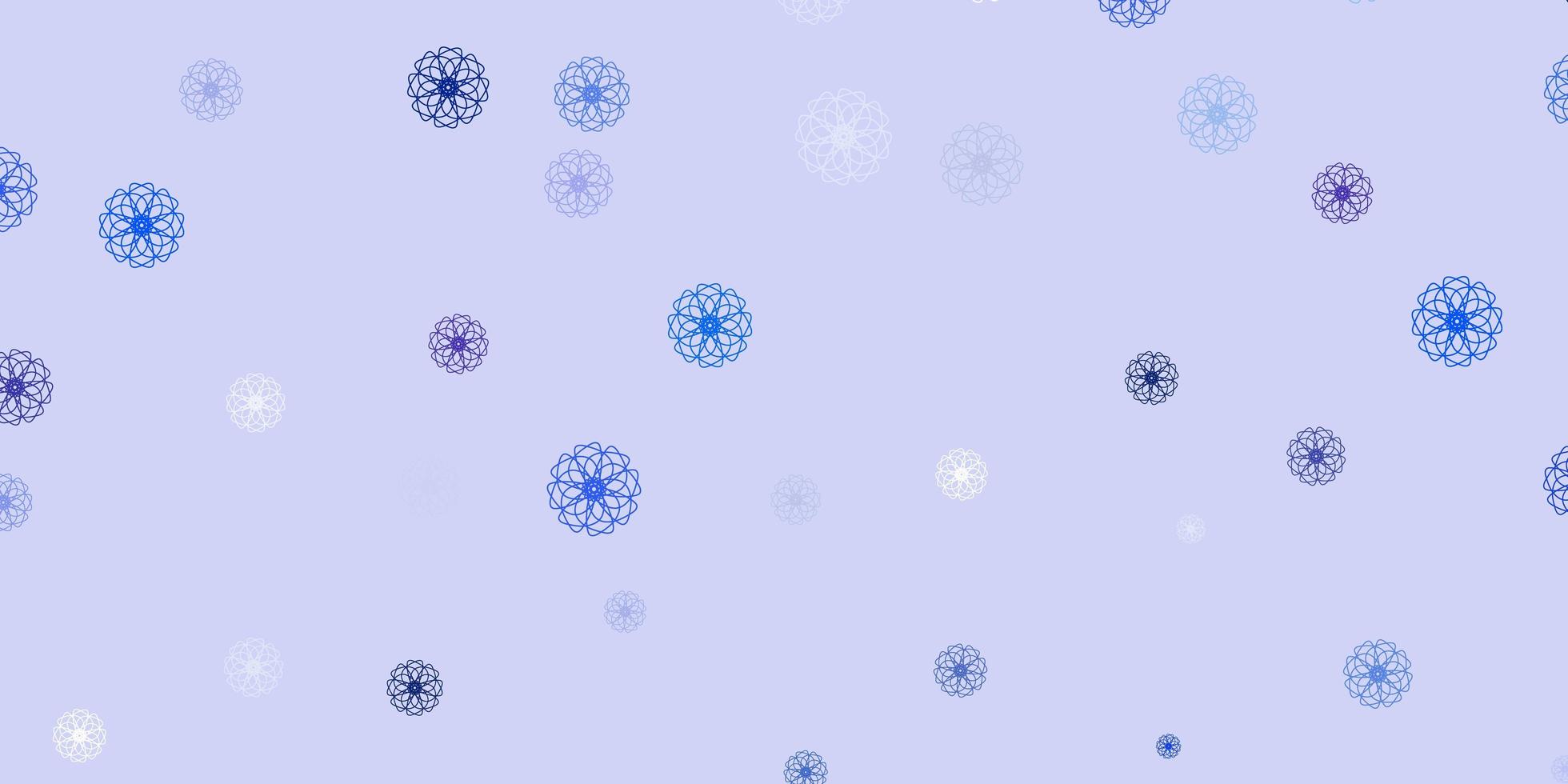 lichtroze, blauwe vector natuurlijke lay-out met bloemen.
