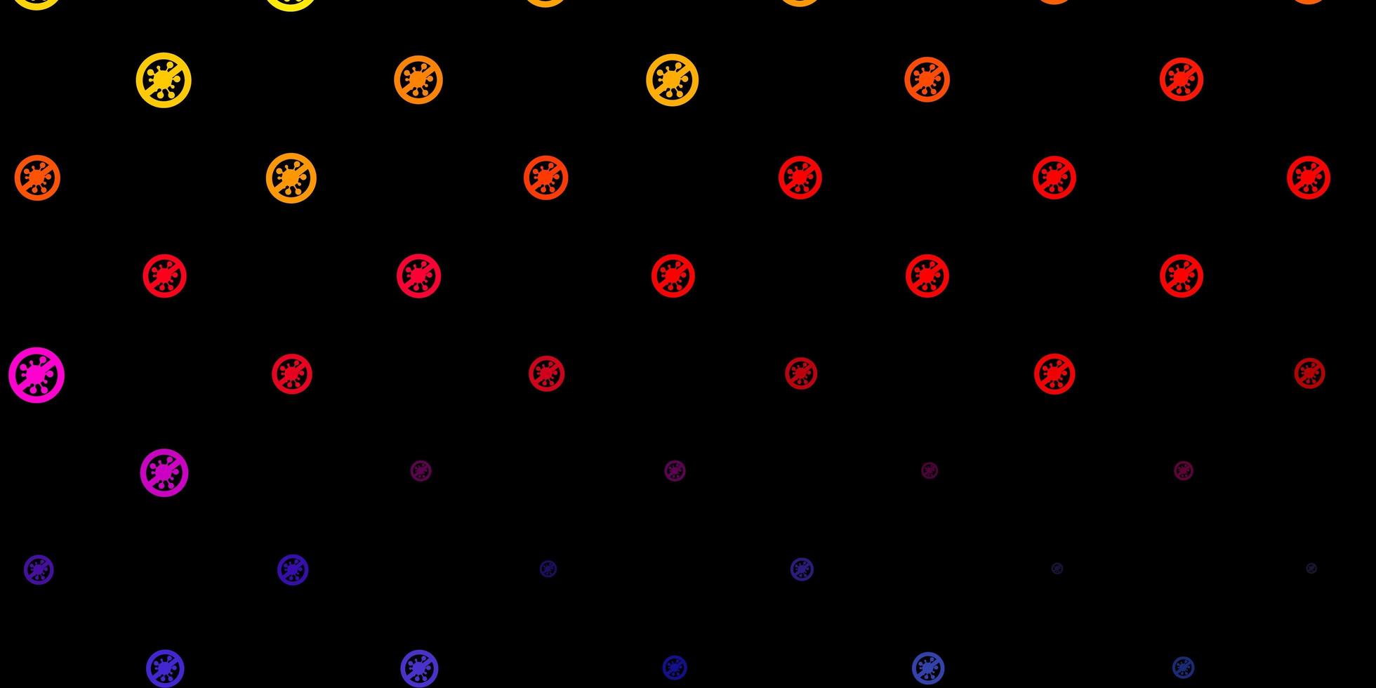 donkerroze, gele vectortextuur met ziektesymbolen. vector