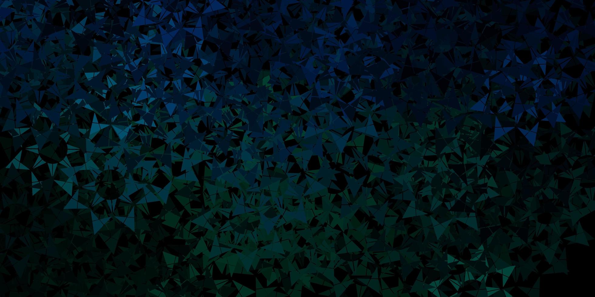 donkerblauwe vectorlay-out met lijnen, driehoeken. vector