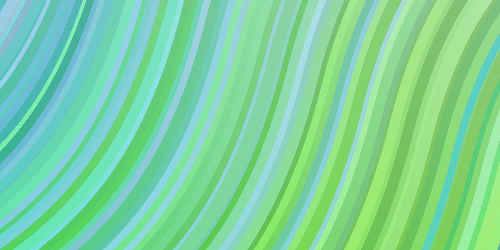 lichtblauwe, groene vectortextuur met curven. vector
