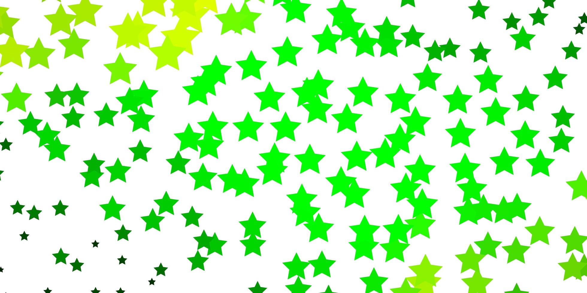 donkerblauw, groen vectormalplaatje met neonsterren. vector