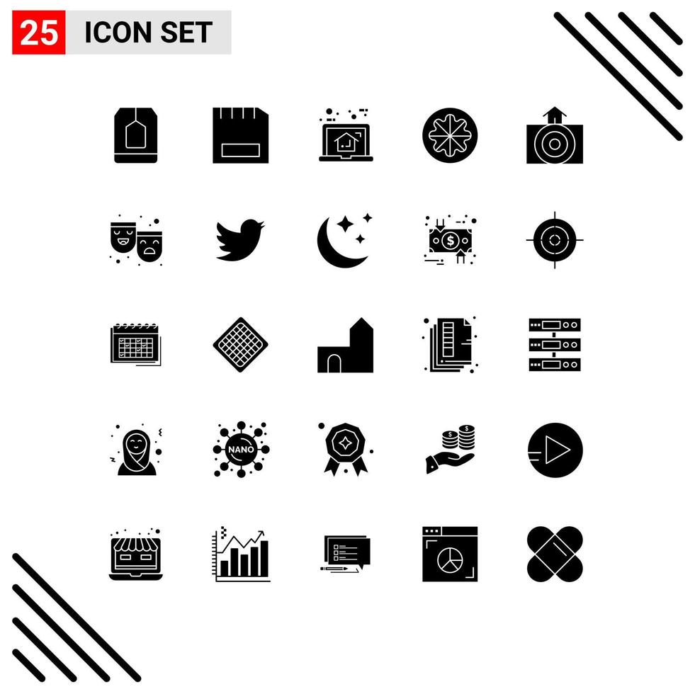 25 creatief pictogrammen modern tekens en symbolen van oranje fruit apparaatje landgoed laptop bewerkbare vector ontwerp elementen