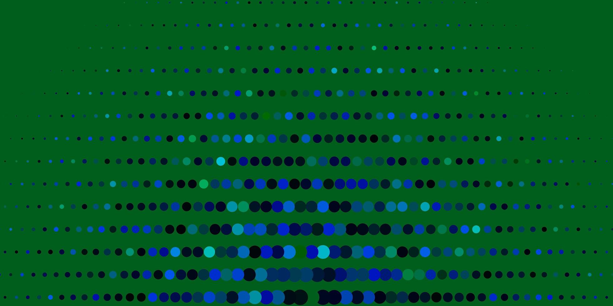 donkerblauwe, groene vectorachtergrond met stippen. vector