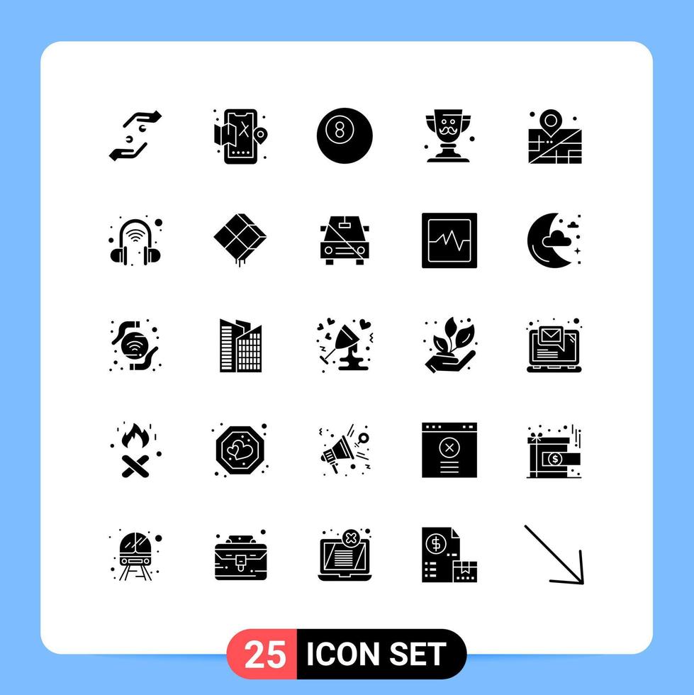 25 gebruiker koppel solide glyph pak van modern tekens en symbolen van beheer plaats kaart vaders dag vader bewerkbare vector ontwerp elementen