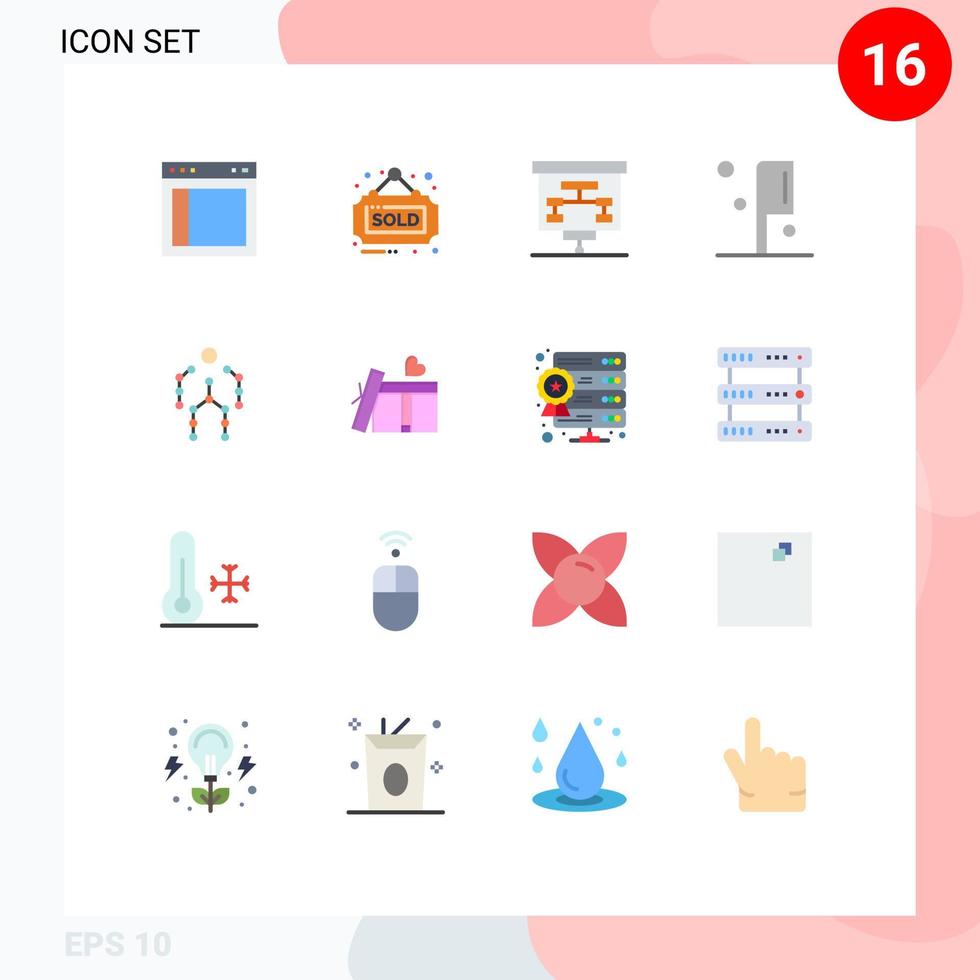 16 thematisch vector vlak kleuren en bewerkbare symbolen van botten mes verkocht voorbereiding statistieken bewerkbare pak van creatief vector ontwerp elementen